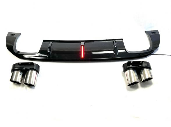 SQ2 rear diffuser with exhaust pipes