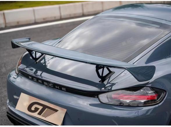 GT4 looking rear spoiler fit Porsche 718 ABS/carbon fiber both available