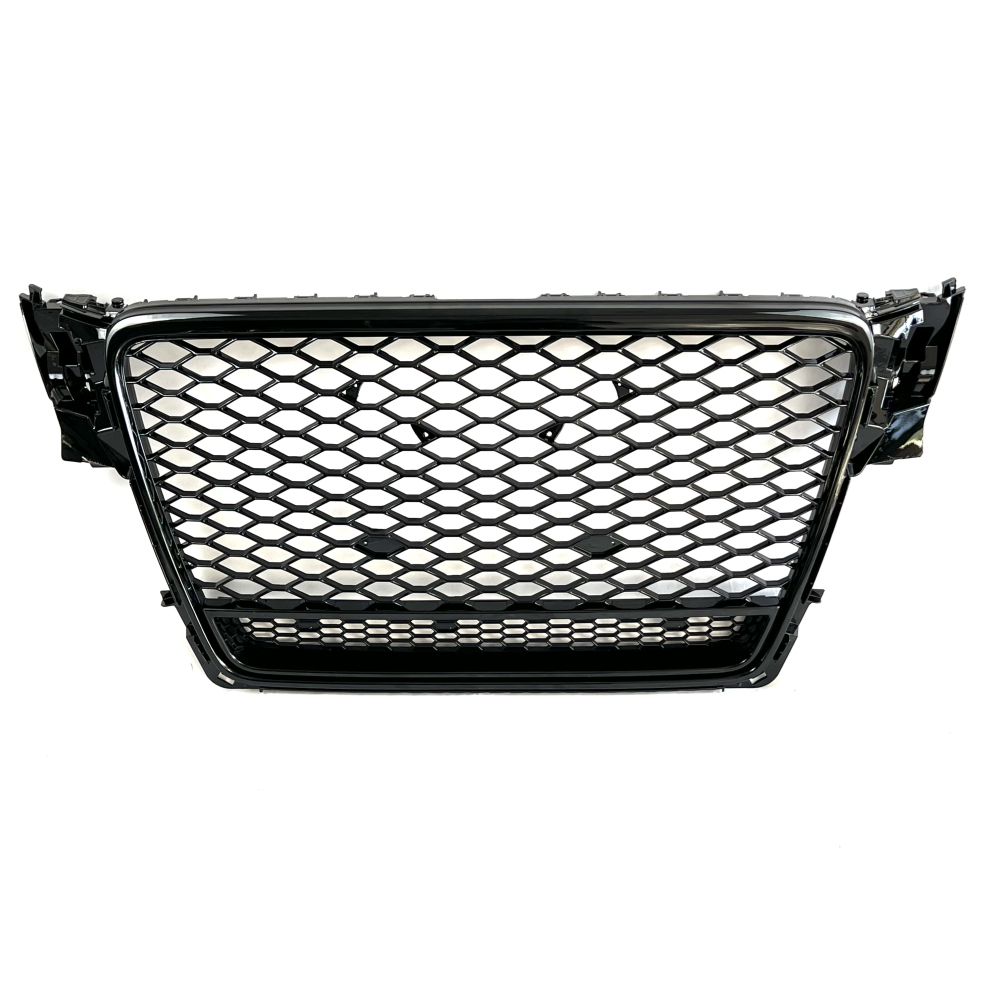 B8RS4 looking front bumper grille with lower frame fit Audi A4 2008-2012
